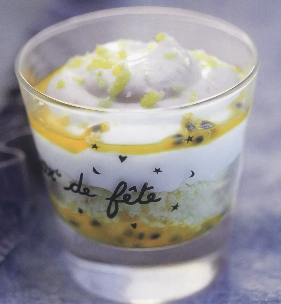 Bûche passion-chocolat en verrine