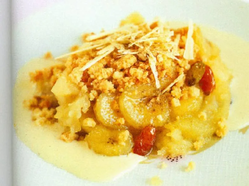 Crumble au chocolat blanc