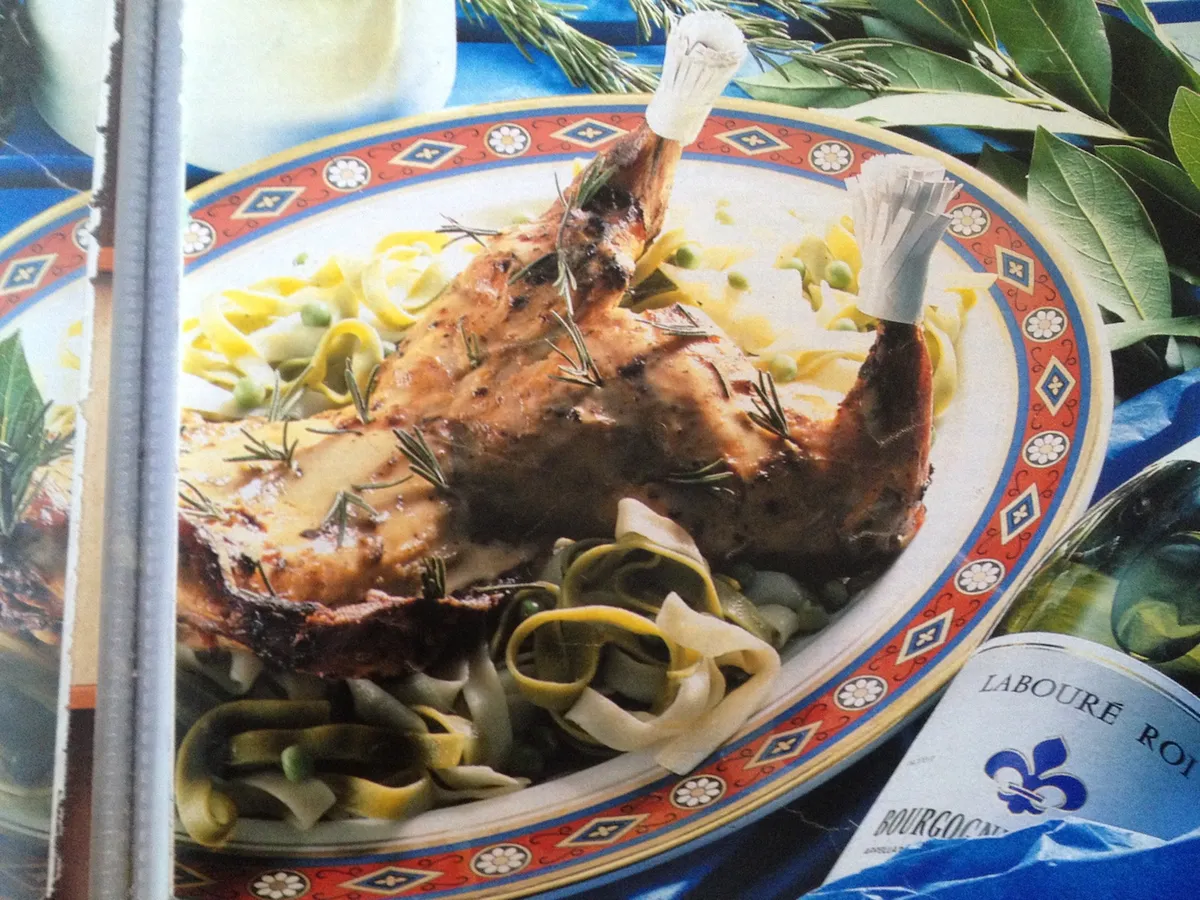 Lapin rôti au four à la dijonnaise