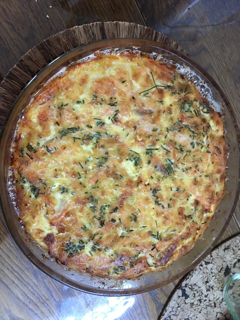Quiche au saumon et à la ciboulette