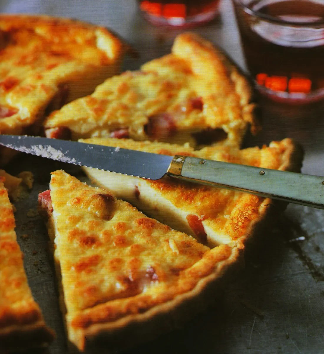 Tarte au chèvre et au jambon de Parme