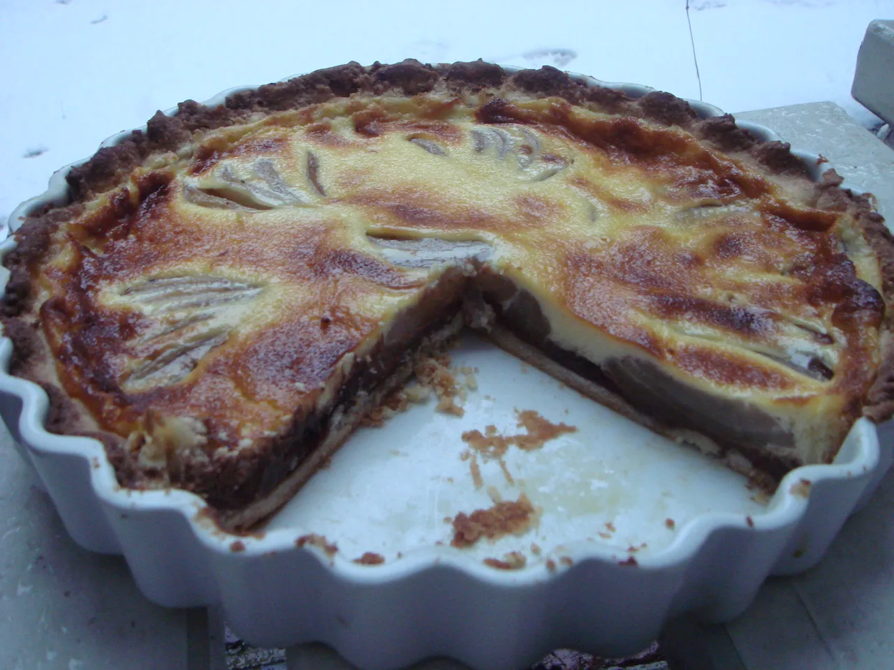 Tarte choco-poires