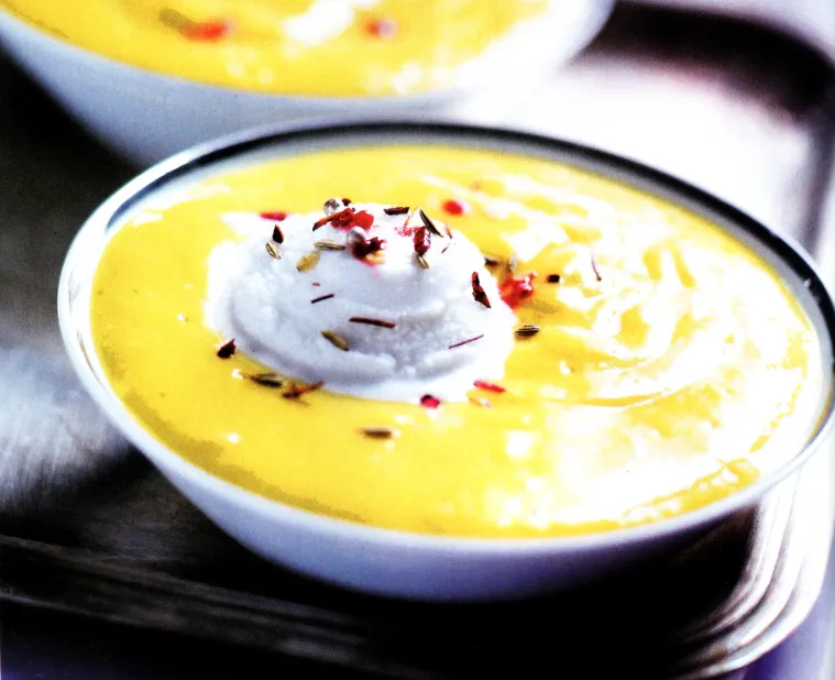 Velouté de mangue et sorbet coco